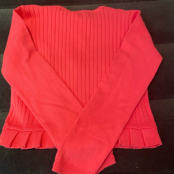 MAYORAL Pink long sleeve cropped cardigan size 9 - Picture 3 of 5